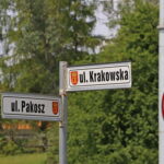 Znak z nazwami ulic - Pakosz i Krakowska