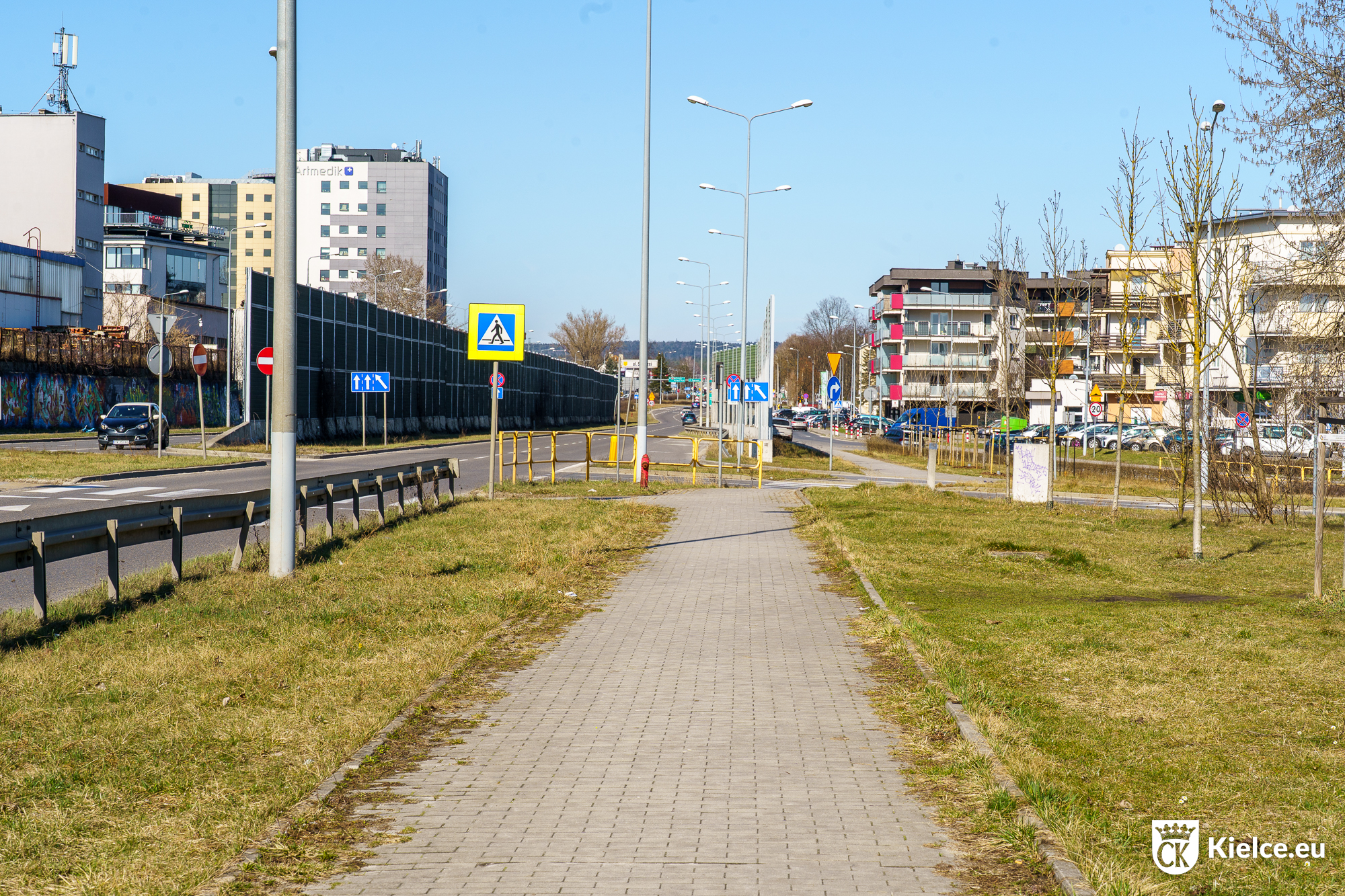 Utrudnienia na&nbsp;Zagnańskiej. Początek inwestycji rowerowej