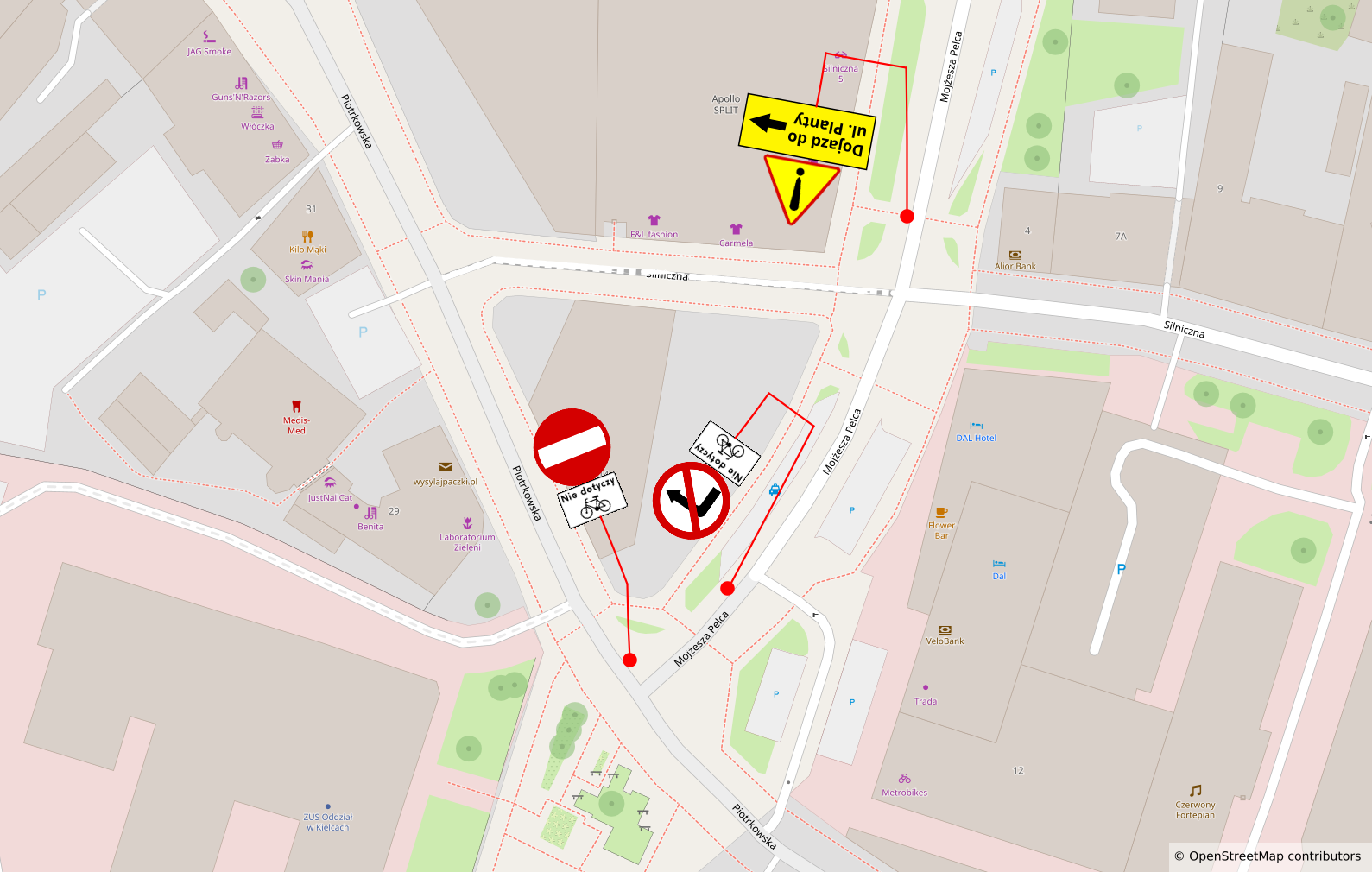 Uwaga kierowcy. Powrót do&nbsp;stałej organizacji ruchu w&nbsp;trójkącie ulic Pelca, Silniczna, Piotrkowska