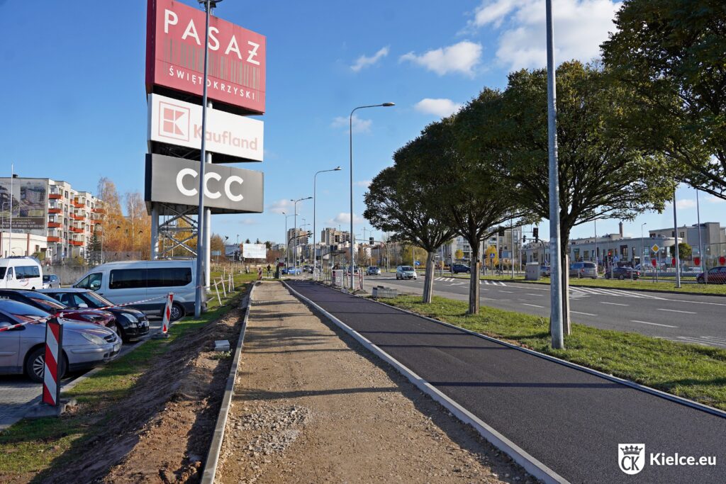 Budowa drogi dla rowerów wzdłuż alei Szajnowicza-Iwanowa w Kielcach