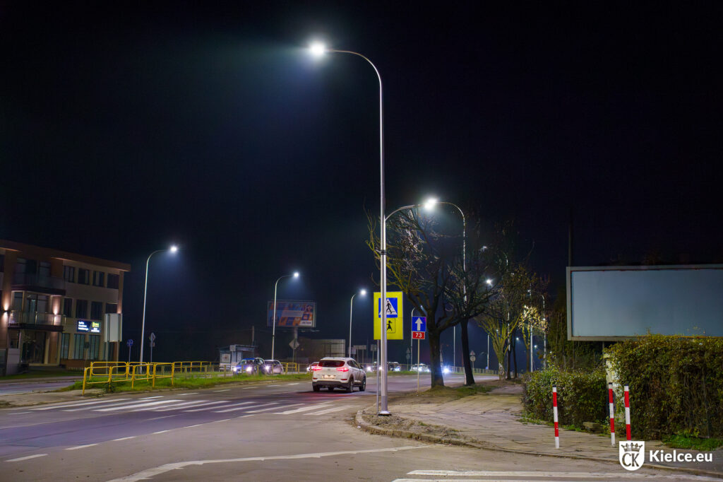 Ulica Tarnowska i zmodernizowane oświetlenie drogowe