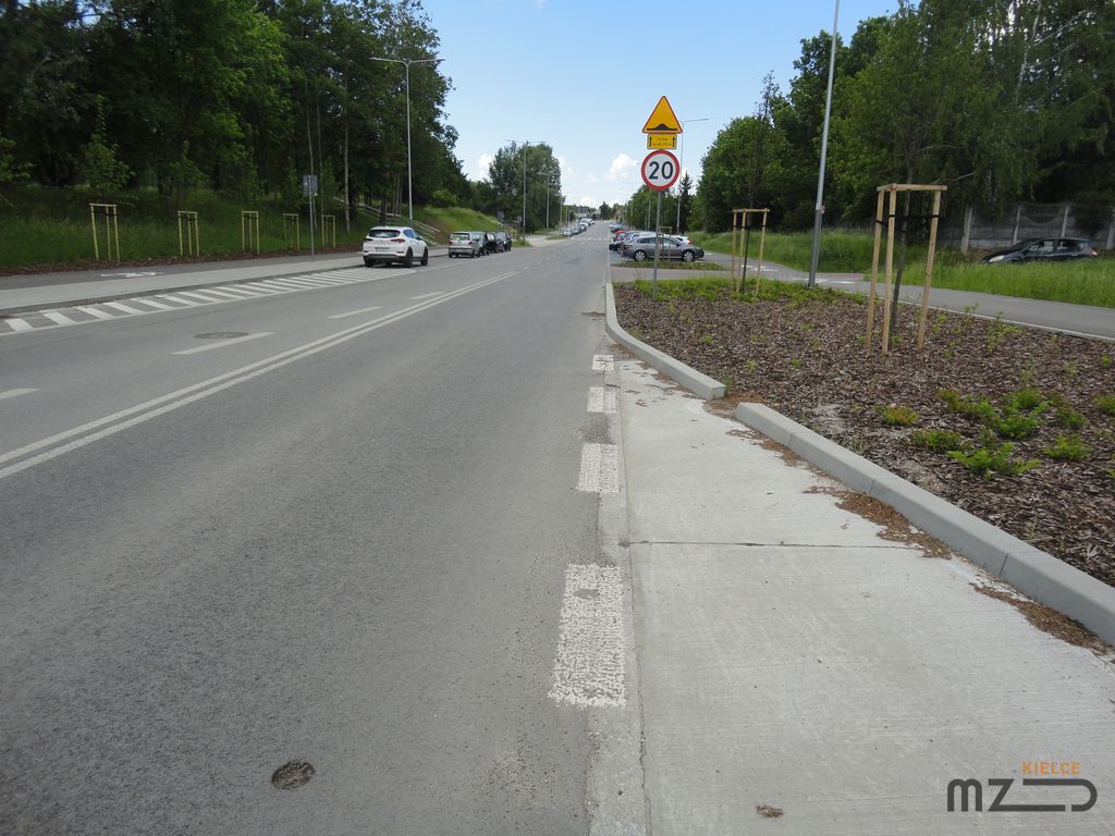 Ulica Kamińskiego - modernizacja w ramach projektu - Poprawa dostępności komunikacyjnej szpitali ŚCO i WSZ