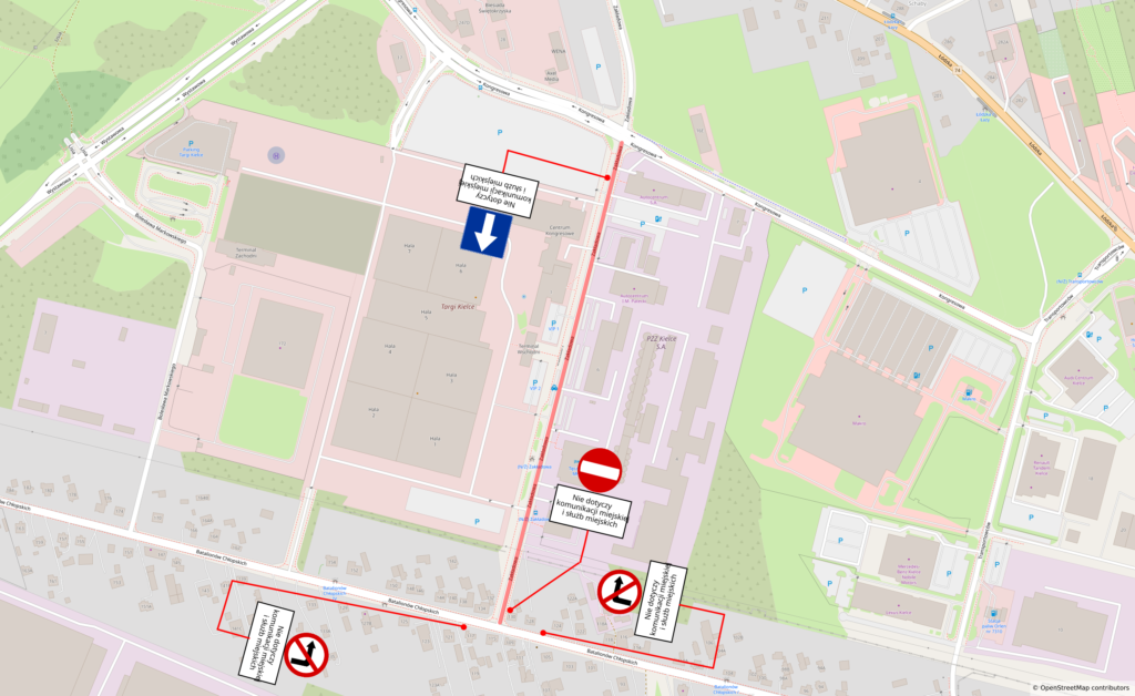 Tymczasowa organizacja ruchu na ul. Zakładowej - Targi Enex 2026