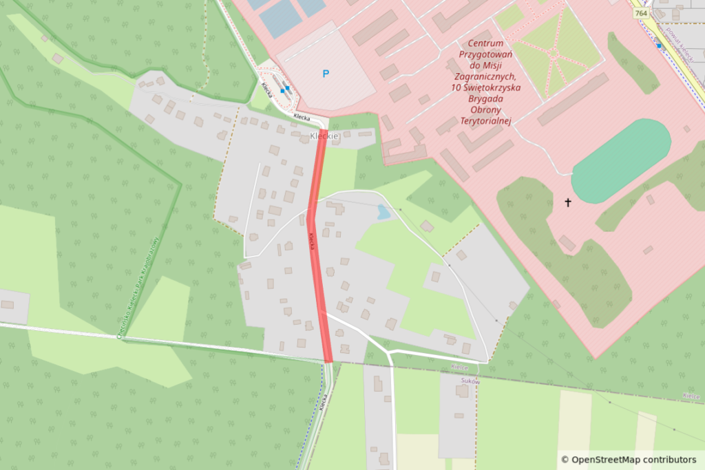Obszar objęty pracami modernizacyjnymi